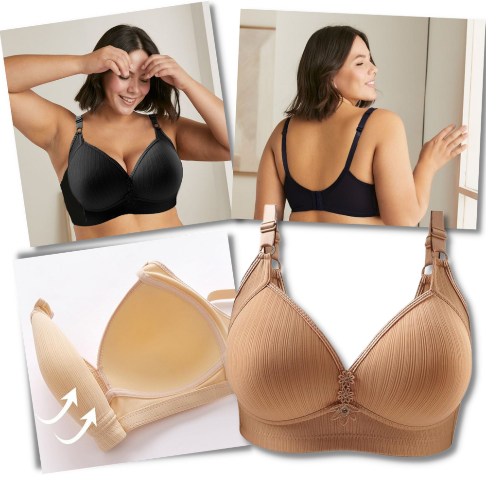 Plus Size Wireless Push-Up Bra - Ozerty