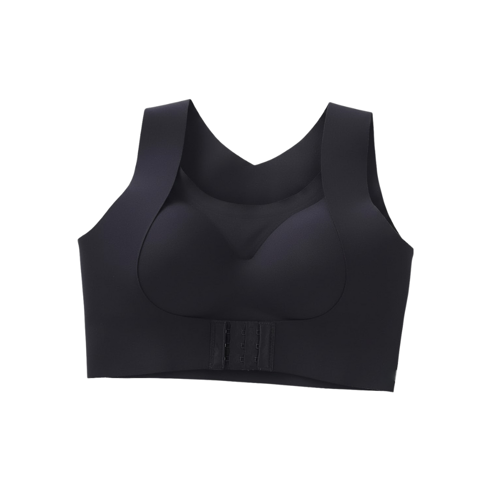 Posture Support Seamless Bra -Black - Ozerty