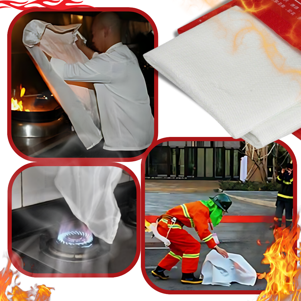 Quick Extinguishing Emergency Fire Blankets - Ozerty