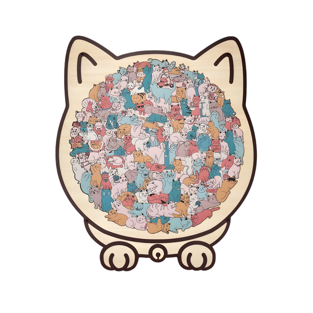 Relaxing Jigsaw Cat Puzzle  -Pastel Cat - Ozerty