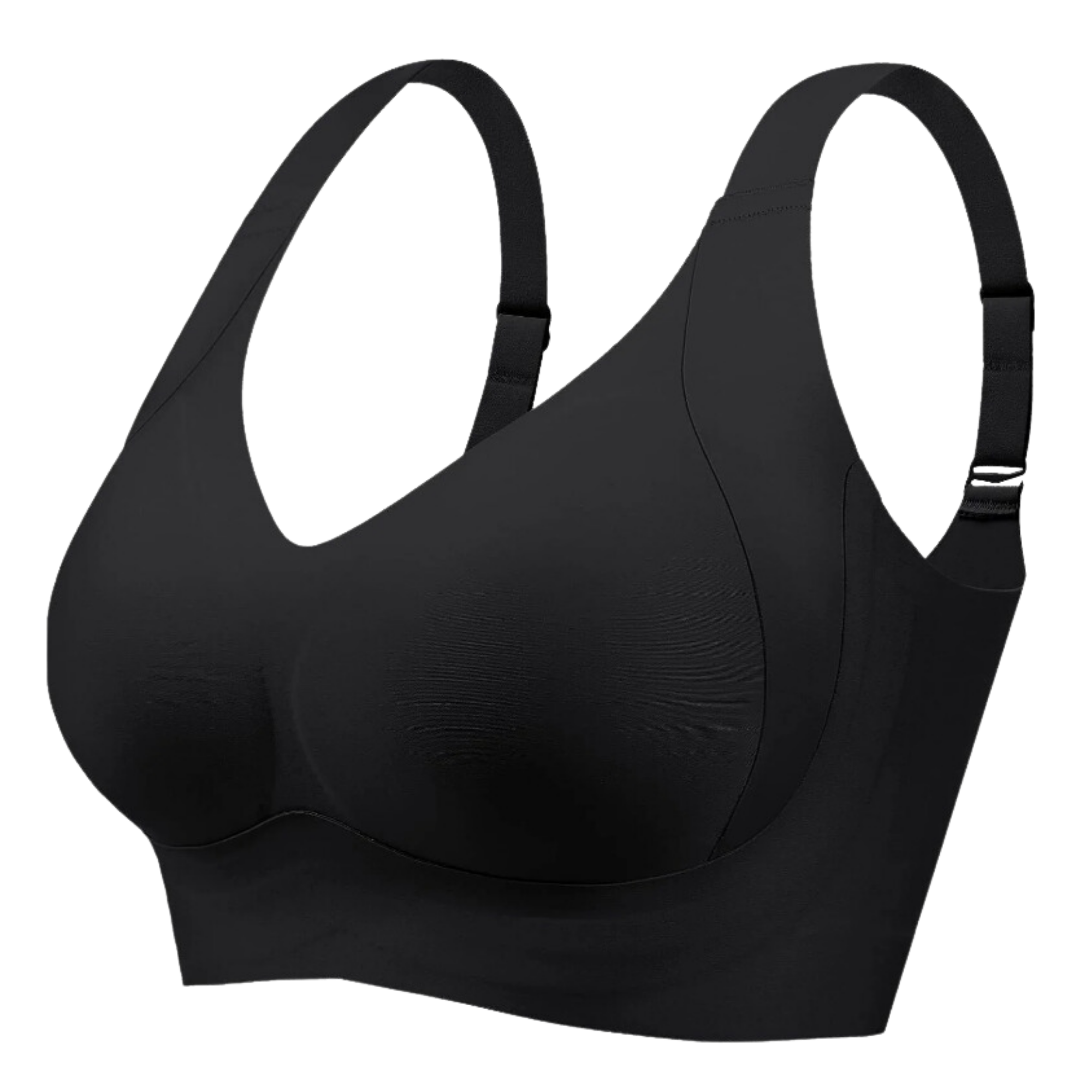 Seamless Breathable Shaper Bra -Black - Ozerty