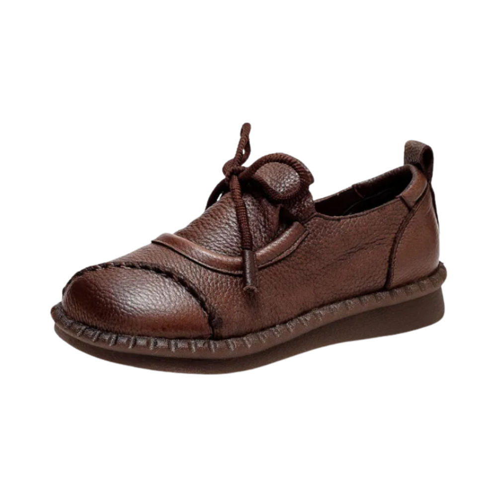 Shock Absorbent Platform Loafers -Brown - Ozerty