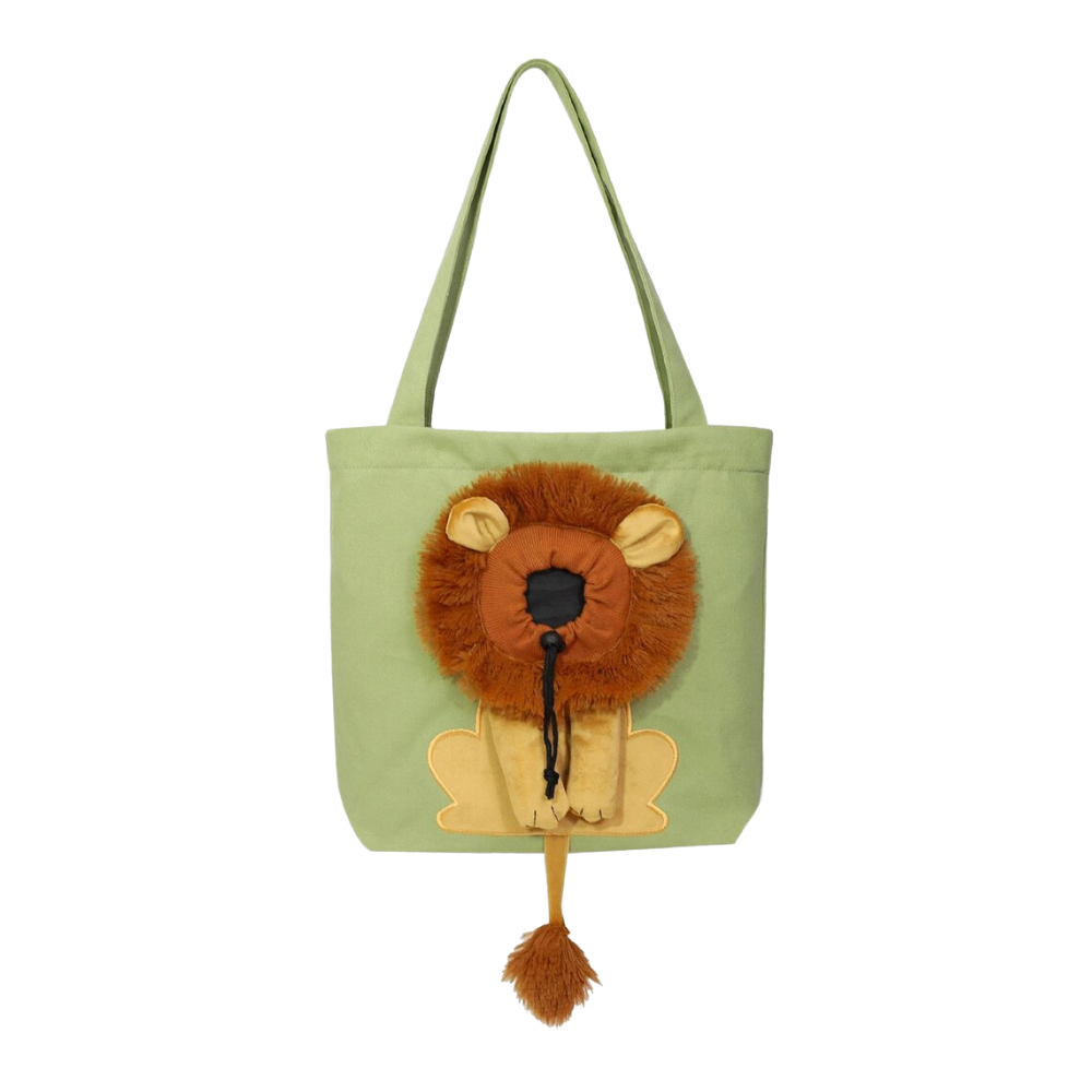 Soft & Breathable Lion Cat Bag -Green - Ozerty