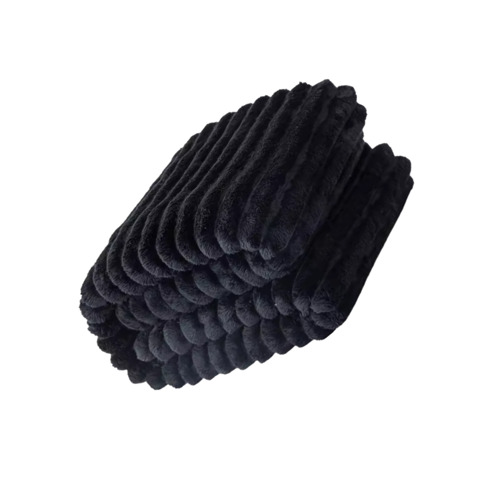 Soft & Cozy Flannel Blanket -Black - Ozerty