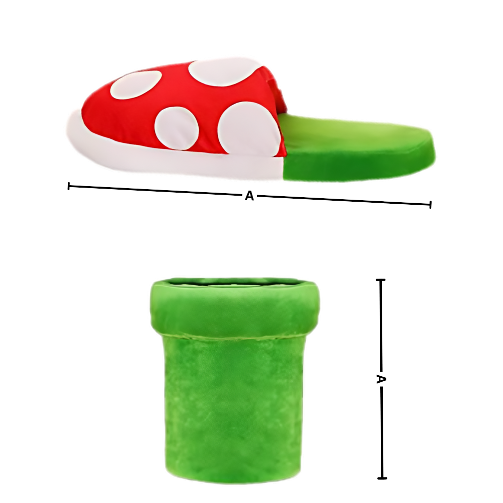 Soft Plush Mario Piranha Plant Slippers - Ozerty