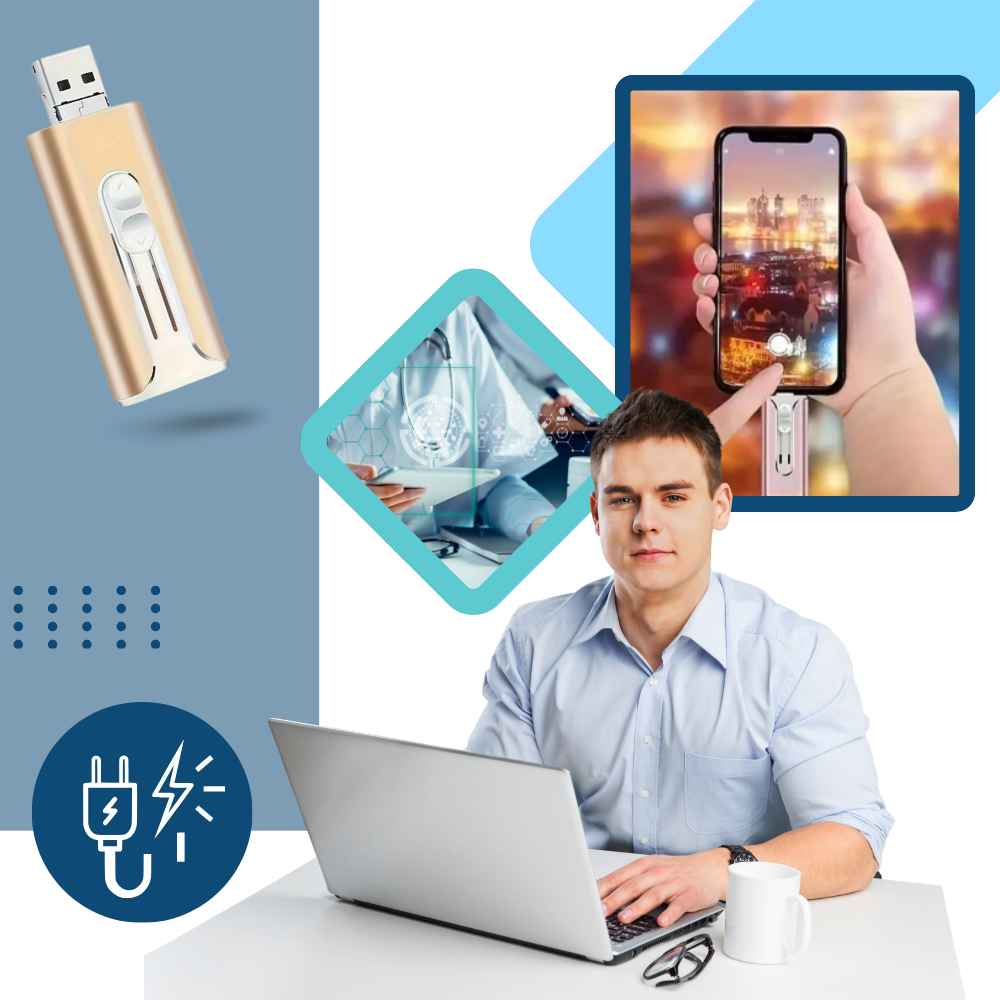 Speed Transfer 3-in-1 Flash Drive - Ozerty