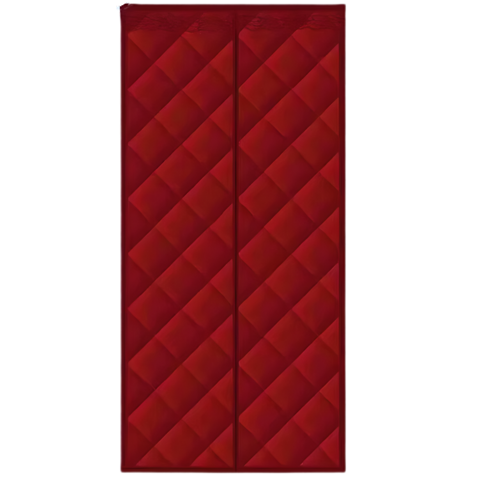 Stylish Thermal Efficient Door Curtain  -Red - Ozerty