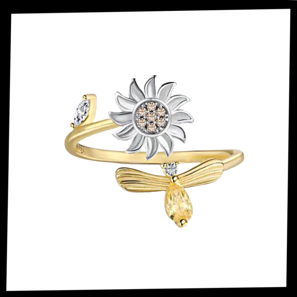 Sunflower Spinner Ring - Ozerty