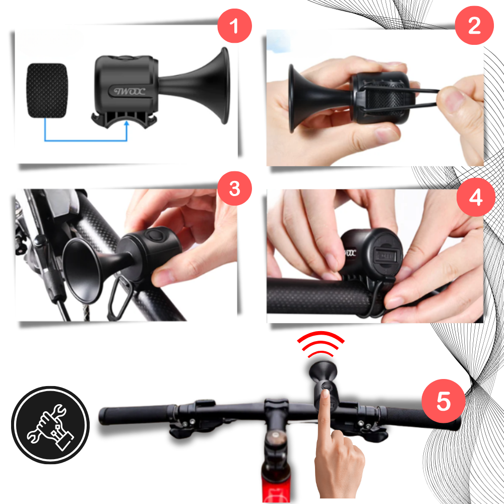 Waterproof Loud Electric Bike Horn - Ozerty