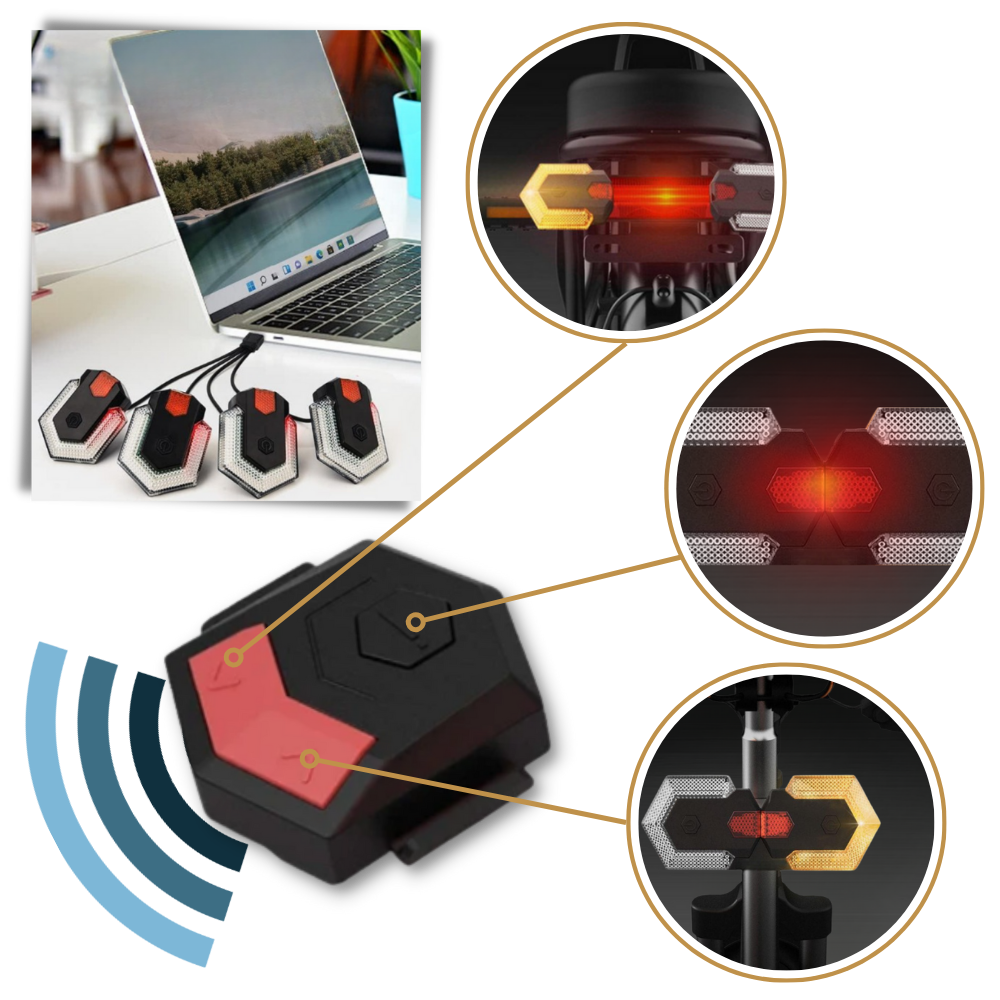 Wireless Bicycle Indicator Lights  - Ozerty