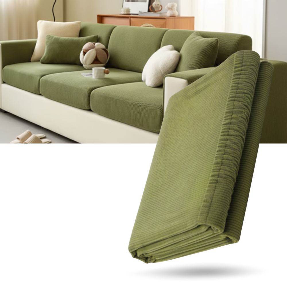 Wrinkle Free Corduroy Sofa Cover - Ozerty