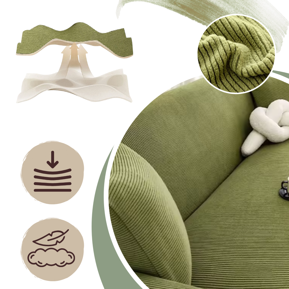 Wrinkle Free Corduroy Sofa Cover - Ozerty